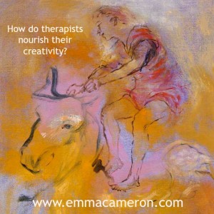 How do therapists nourish their creativity?