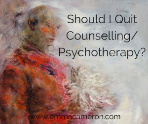 Wondering whether it's time to quit therapy? Some ideas here to help you decide. Oil painting ©Emma Cameron 2015