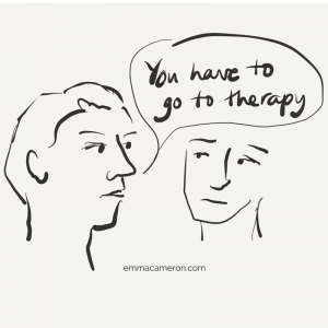 Person telling another, You have to go to therapy