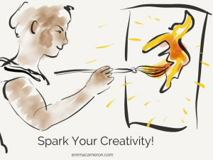 Spark your creativity: image shows person painting