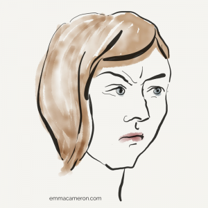 Woman feeling angry