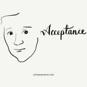 Person next to the word 'Acceptance'