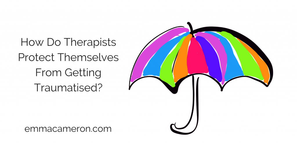 Image of umbrella to illustrate how therapists protect themselves