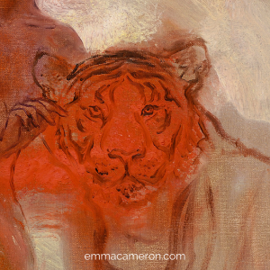 Tiger illustrating self-care for therapists