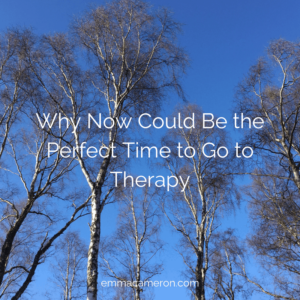 Now could be the perfect time to go to therapy (image of trees)