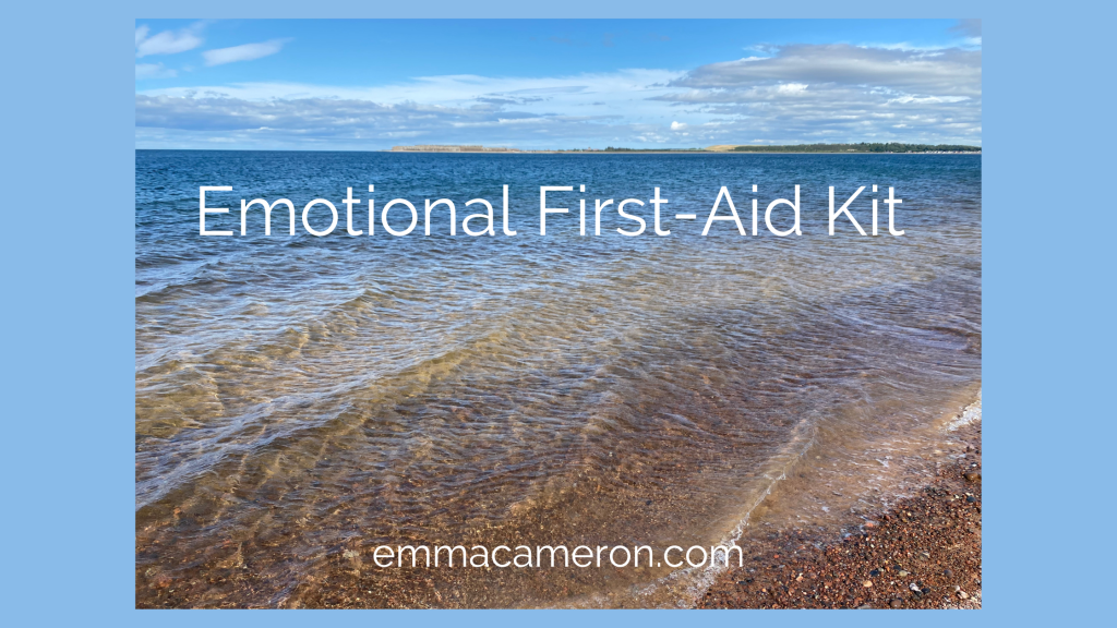 Emotional First-Aid - image shows a calm shingle beach